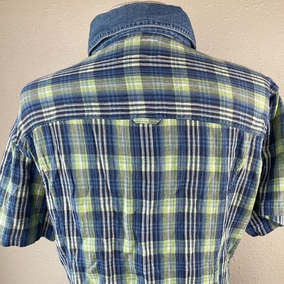 Relay Company Short Sleeve Flannel Button Down Top - Picture 6 of 8
